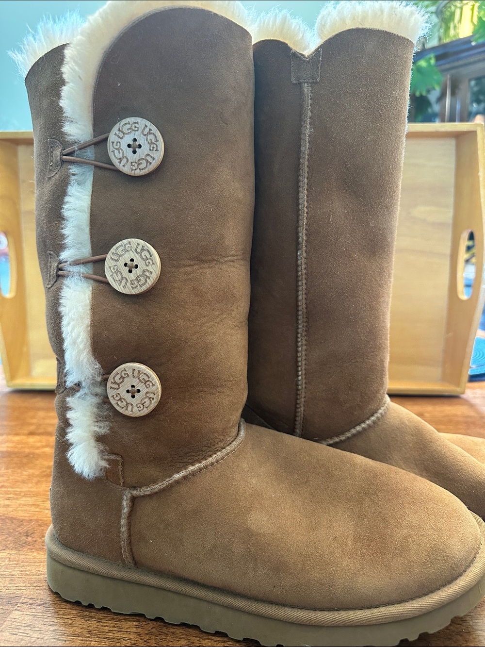 UGG Sheepskin Bootie - Tan - Picture 3 of 5